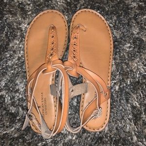 tan american eagle strap sandal